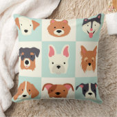 かわいい犬の品種パターン クッション (ブランケット)