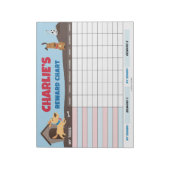 かわいい犬の報酬チャートのパーソナライズされたタスク ノートパッド (回転)