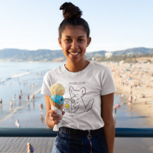 かわいい犬の夏ロビンこんにちはサンシャイン Tシャツ