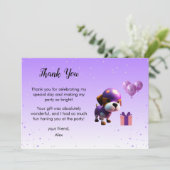 かわいい犬の子どもの誕生日パーティー|過去記事 サンキューカード (スタンド正面)