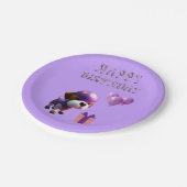 かわいい犬の子どもの誕生日パーティー|過去記事 ペーパープレート (アングル)