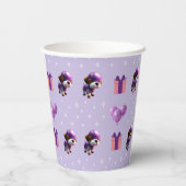 かわいい犬の子どもの誕生日パーティー|過去記事 紙コップ (裏面)