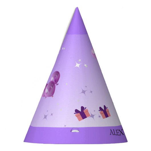 かわいい犬の子ども誕生日 パーティーハット (左)