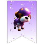 かわいい犬の子ども達の愛らしいハッピーバースデーパーティー バンティングフラッグ (第1の旗)