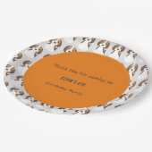 かわいい犬の子供たちモダン名前をカスタムする ペーパープレート (アングル)