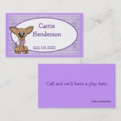 かわいい犬の子供のテレホンカード コーリングカード (正面/裏面)