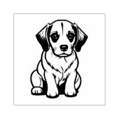 かわいい犬の子犬のゴム印 ラバースタンプ (インプリント)