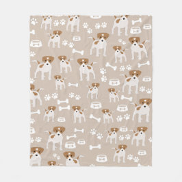 かわいい犬の子犬の前足プリントパターン フリースブランケット
