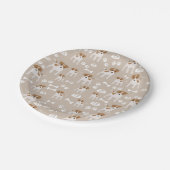 かわいい犬の子犬の前足プリントパターン ペーパープレート (アングル)