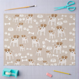かわいい犬の子犬の前足プリントパターン 薄葉紙