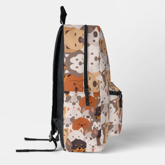 かわいい犬の子犬の足ペットのシームレスなパターン プリントバックパック (左)