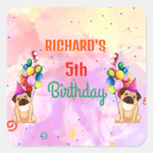 かわいい犬の子犬をテーマにした子どもの誕生日パーティー