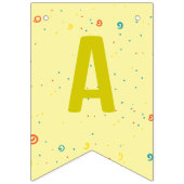 かわいい犬の子犬をテーマにした子どもの誕生日パーティー バンティングフラッグ (第3の旗)