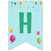 かわいい犬の子犬をテーマにした子どもの誕生日パーティー バンティングフラッグ (第2の旗)