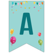 かわいい犬の子犬をテーマにした子どもの誕生日パーティー バンティングフラッグ (第3の旗)