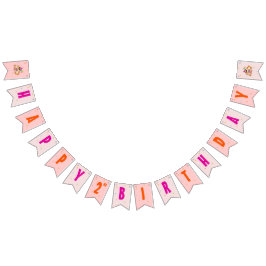 かわいい犬の子犬をテーマにした子どもの誕生日パーティー バンティングフラッグ