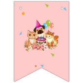 かわいい犬の子犬をテーマにした子どもの誕生日パーティー バンティングフラッグ (第1の旗)