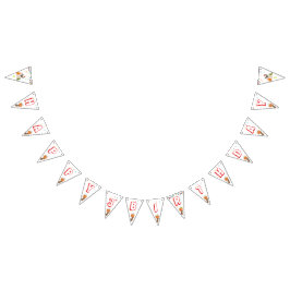 かわいい犬の子犬をテーマにした子どもの誕生日パーティー バンティングフラッグ