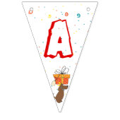 かわいい犬の子犬をテーマにした子どもの誕生日パーティー バンティングフラッグ (第3の旗)