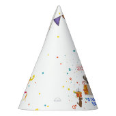 かわいい犬の子犬をテーマにした子どもの誕生日パーティー パーティーハット (左)