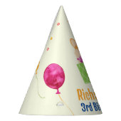 かわいい犬の子犬をテーマにした子どもの誕生日パーティー パーティーハット (左)