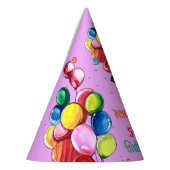 かわいい犬の子犬をテーマにした子どもの誕生日パーティー パーティーハット (左)