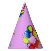 かわいい犬の子犬をテーマにした子どもの誕生日パーティー パーティーハット (右)