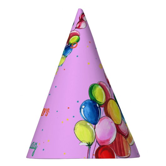 かわいい犬の子犬をテーマにした子どもの誕生日パーティー パーティーハット (右)