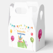 かわいい犬の子犬をテーマにした子どもの誕生日パーティー フェイバーボックス (オープン)