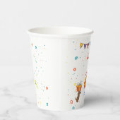 かわいい犬の子犬をテーマにした子どもの誕生日パーティー 紙コップ (右)