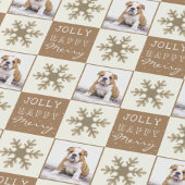 かわいい犬の子犬ペットフォトスノーフレーククリスマス ラッピングペーパー