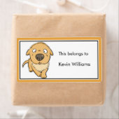 かわいい犬の学校がラベルを売る ラベル (インサイチュ)