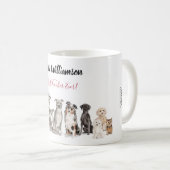 かわいい犬の学校の先生 コーヒーマグカップ (正面右)