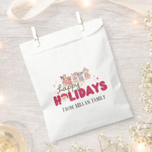 かわいい犬の家族または事業のフラットホリデーカード