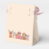 かわいい犬の家族または事業のフラットホリデーカード フェイバーボックス (裏面サイド)