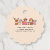 かわいい犬の家族やビジネスフラットホリデーカード フェイバータグ (裏面)