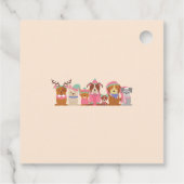 かわいい犬の家族やビジネスフラットホリデーカード フェイバータグ (裏面)