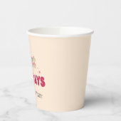 かわいい犬の家族やビジネスフラットホリデーカード 紙コップ (左)