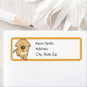 かわいい犬の差出人住所ラベル ラベル (インサイチュ)