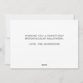 かわいい犬の幽霊たちおもしろい動物ハッピーハローウィン シーズンカード (裏面)