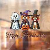 かわいい犬の幽霊、魔女、吸血鬼 ウィンドウサイン (シート2)