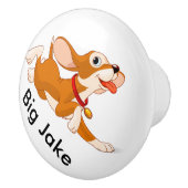 かわいい犬の引き出しノブ セラミックノブ (右)