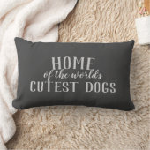 かわいい犬の引用文ピローペットユーモアタイポグラフィ ランバークッション (ブランケット)