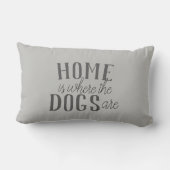かわいい犬の引用文枕ホームは犬がいる場所 ランバークッション (裏面)