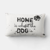 かわいい犬の引用文枕ホームは犬がいる場所 ランバークッション (裏面)