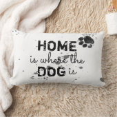 かわいい犬の引用文枕ホームは犬がいる場所 ランバークッション (ブランケット)