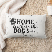 かわいい犬の引用文枕ホームは犬がいる場所 ランバークッション (ブランケット)