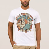 かわいい犬の引用 - 前向きな気持ちでいよう、もっと笑顔に Tシャツ (正面)