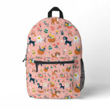 かわいい犬の復活祭の模様（ピンク）