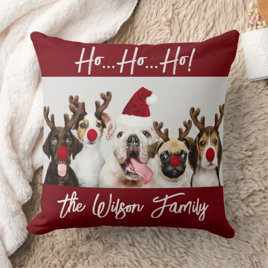 かわいい犬の恋人のクリスマス クッション (ブランケット)